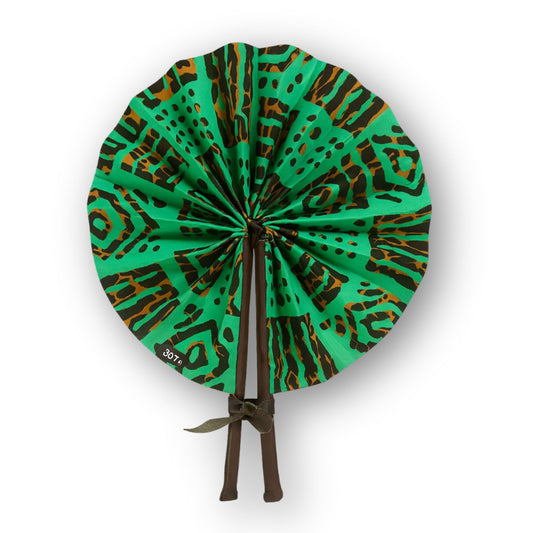 Ankara African Print Hand Fan, Handheld Summer Fashion Foldable Women Hand Fan