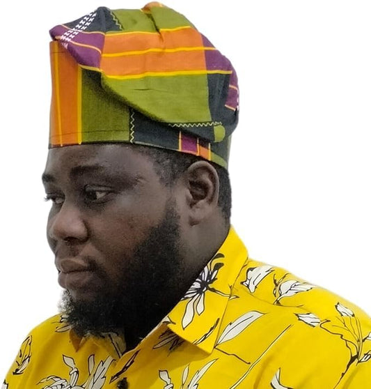 Kente Kufi Hat, Yoruba Kente Kufi Hat, Men Cap | Fashion African Print Fabric
