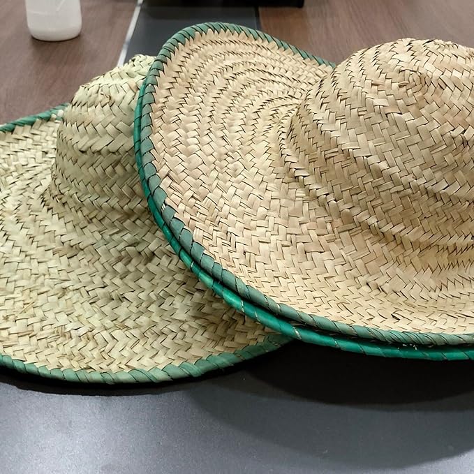 Straw Hats, Handwoven Summer Beach Sun Protection Farmer's Straw Hat For Men, Women, African Wall Décor