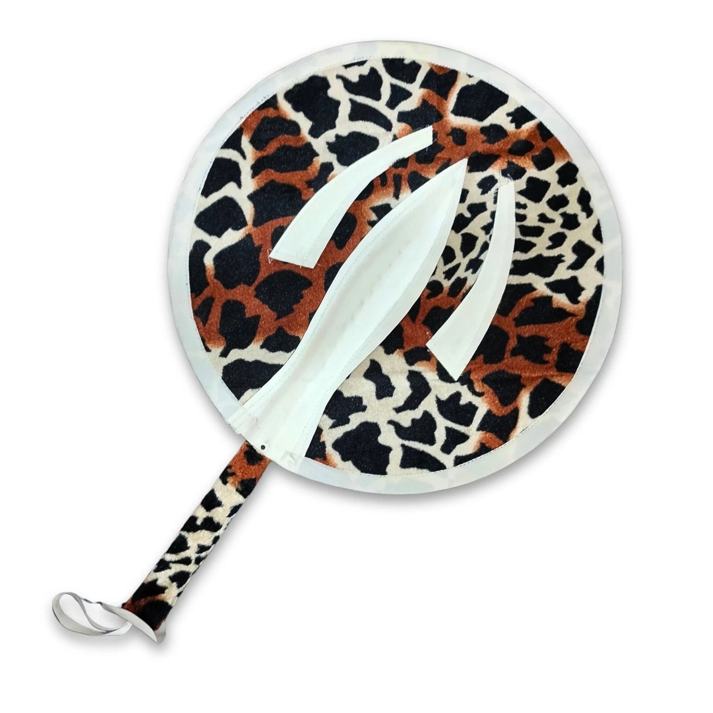Traditional Igbo Hand Fan, Handmade Animal Skin Designed (AGU) Grooms Wedding Nze/Ozo, Chieftaincy Traditional Hand fan