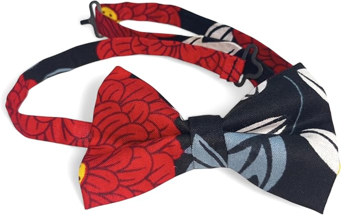 Bow Tie, African Ankara Print Cotton Pre-tied Adjustable Strap Men Necktie