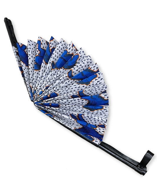 Ankara Hand Fan-Traditional African Print Folding Fan for Weddings, Parties Gift