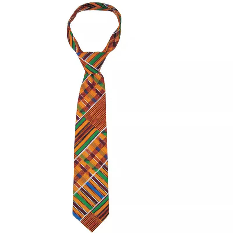 Kente Tie Men's Suit Tie, Men on Suit Wedding Tie (Multicolor) - Style #1
