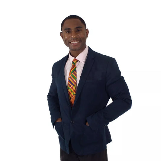 Kente Tie Men's Suit Tie, Men on Suit Wedding Tie (Multicolor) - Style #1