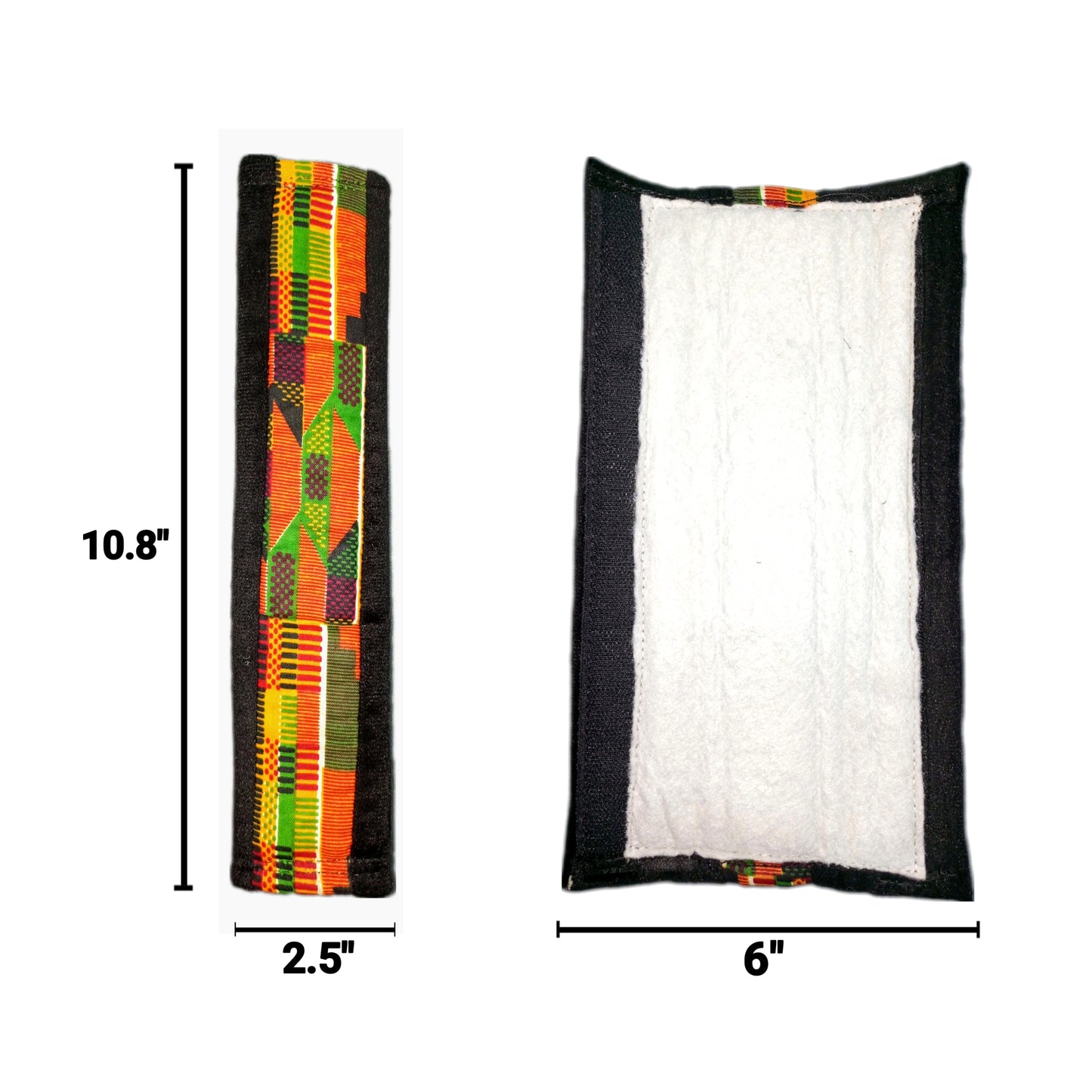 Kente Seatbelt Cover, Soft and Comfortable Seatbelt Shoulder Pad 2PCS | Universal Fit for All Cars Seatbelt, Backpack, Shoulder Bag