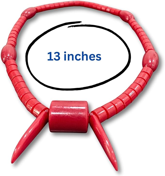 Red Beaded Necklace, Stretchable, Beaded Jewelry for Wedding and Cultural Costume | African Fashion