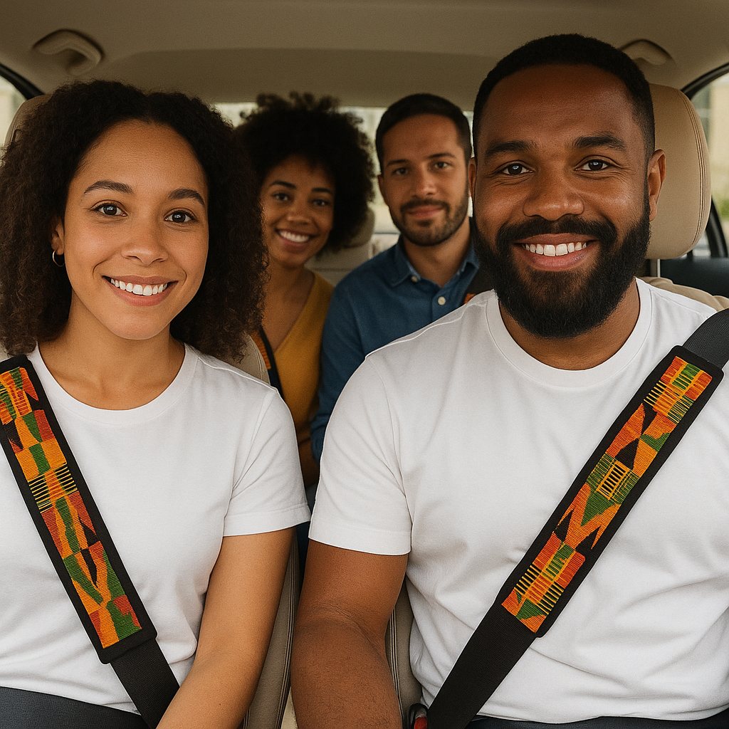 Kente Seatbelt Cover, Soft and Comfortable Seatbelt Shoulder Pad 2PCS | Universal Fit for All Cars Seatbelt, Backpack, Shoulder Bag