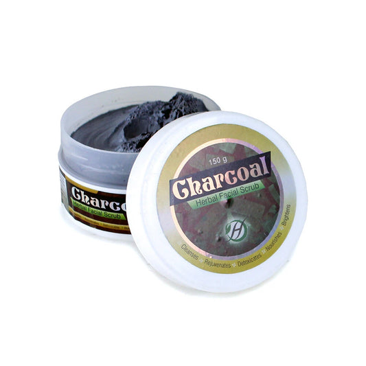 Charcoal Herbal Face Scrub, Exfoliating Facial Scrubber- Reduces Wrinkles