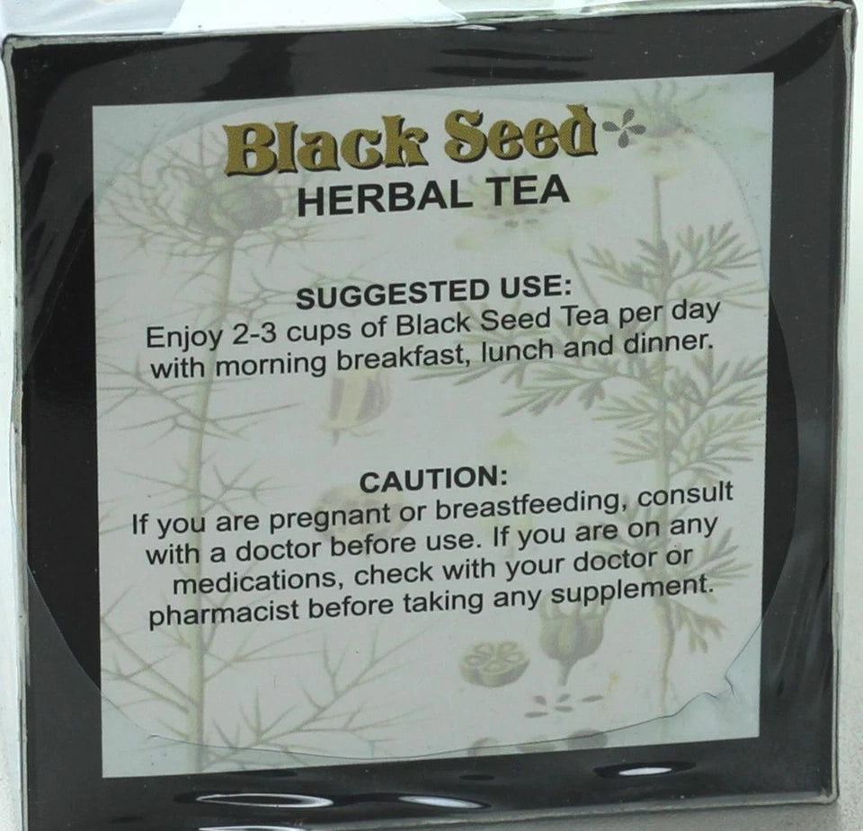 Natural Black Seed Herbal Tea | Antioxidant Peppermint Green Tea - 20 Bags