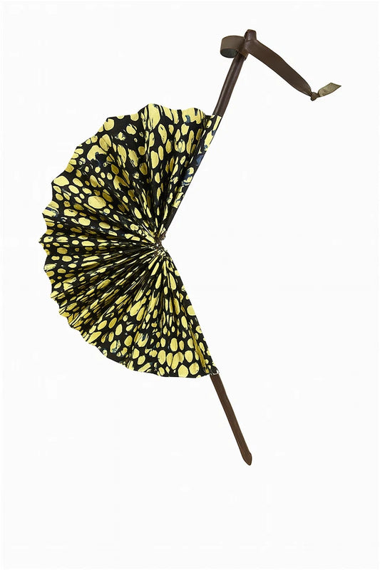 Ankara Hand Fan-Traditional African Print Folding Fan for Weddings, Parties Gift