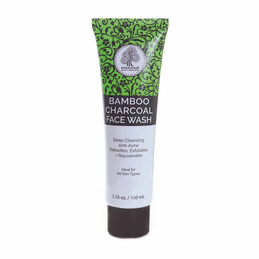 100% Madina Bamboo Charcoal Face Wash, Detoxify & Cleansing- 100 mL (Pack Of 2)
