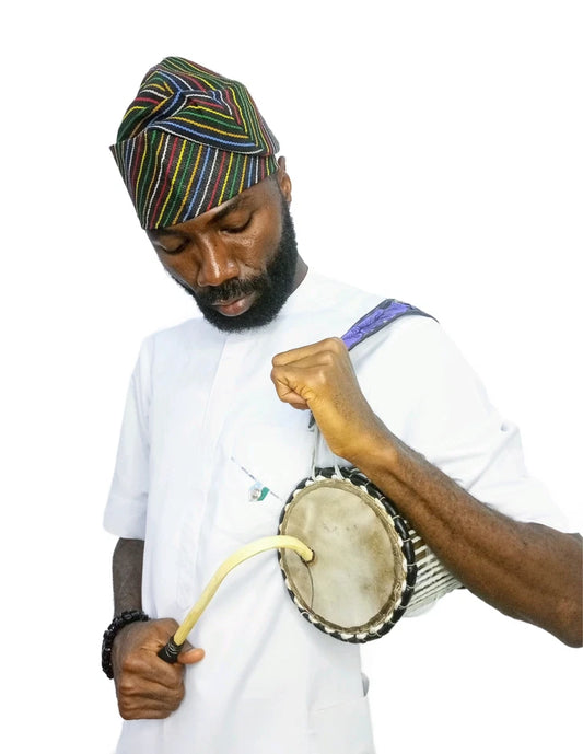 Talking Drum - 10" African Traditional Percussion Musical Instrument