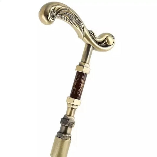 Sectional Golden Walking Stick, Luxury Fashion Hand Staff Cane for Men