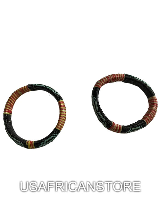 Bracelet for Men Leather | Handmade, Sizeable, Cuff Bracelet - Green, Black.