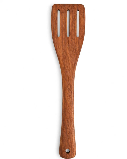 Wooden Slotted Spatula #1 Handmade Natural Wood Cooking Turner Kitchen Utensil