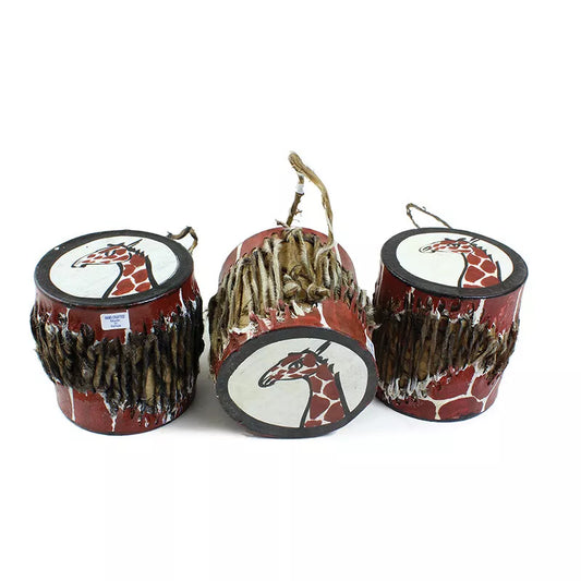 Small African Drum: Giraffe | African Music Instrument