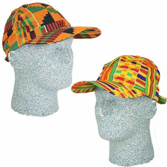 Kente Golf Cap, Men Women Snapback Sport Adjustable Golf Hat #Style 1