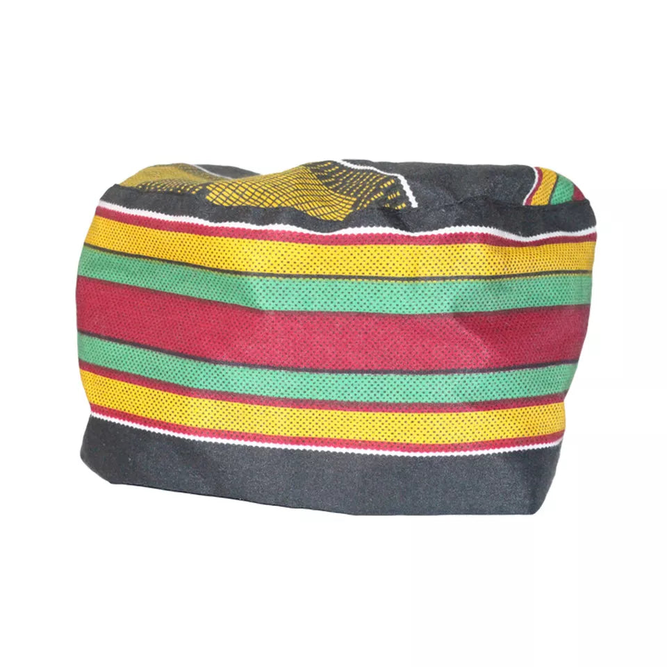 Kente Kufi Hat Style#6 African Print Elastic Men Women Beanie Cap