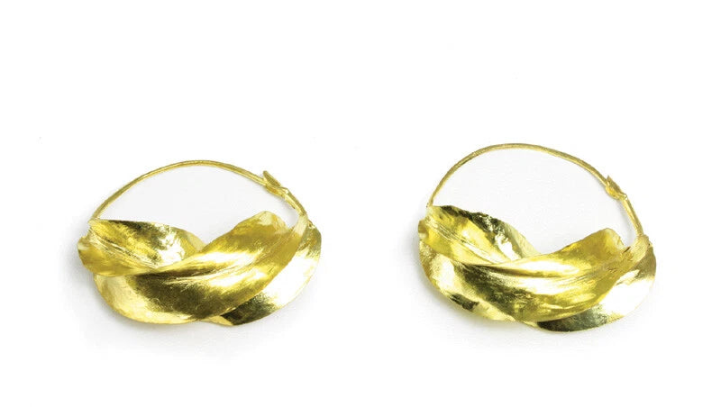 X-Large Fula Gold Earrings - Women Fashion Jewelry (1¾")