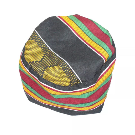 Kente Kufi Hat Style#6 African Print Elastic Men Women Beanie Cap