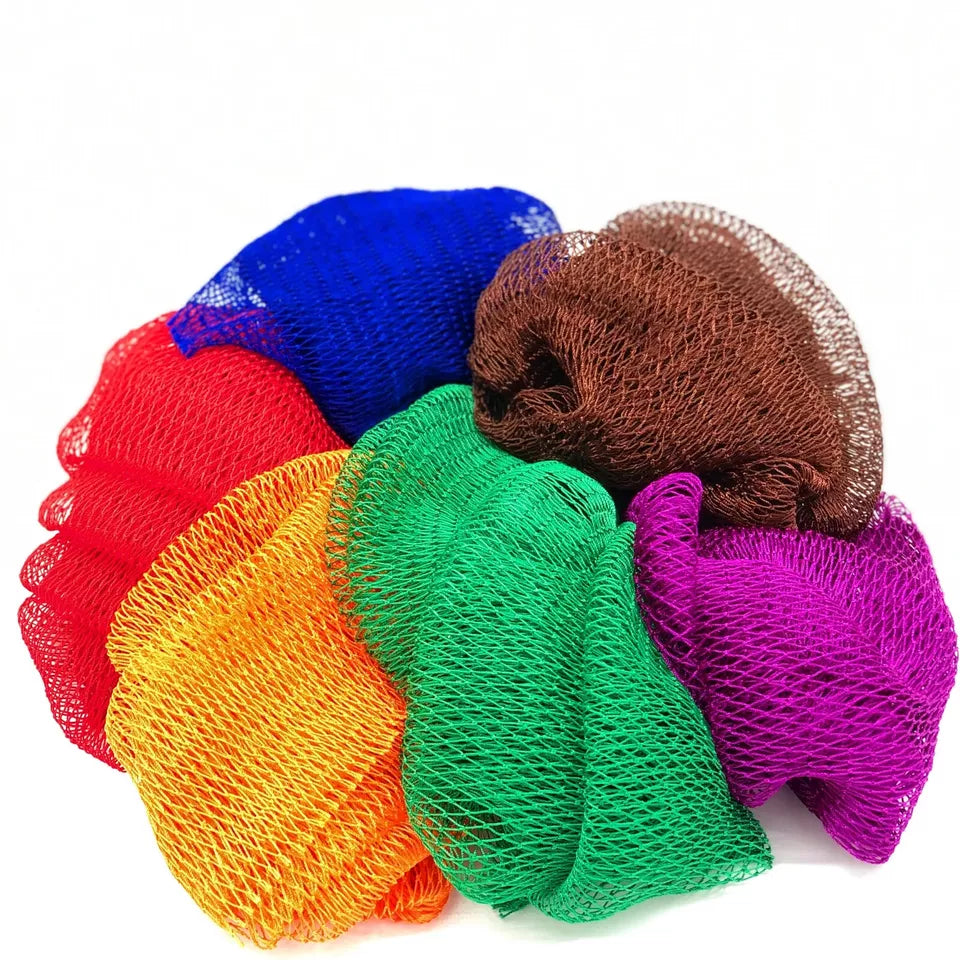2pc Bath Sponge, African Net Exfoliating Back Scrubber Body Wash Sponge