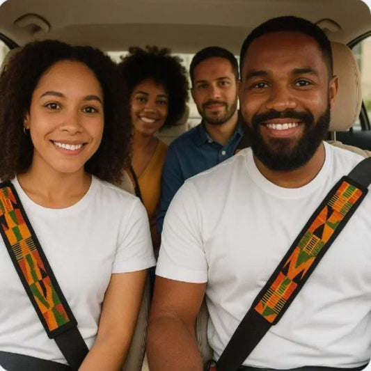 Protect in Style – Handcrafted Kente Seatbelt Covers with Cultural Soul
