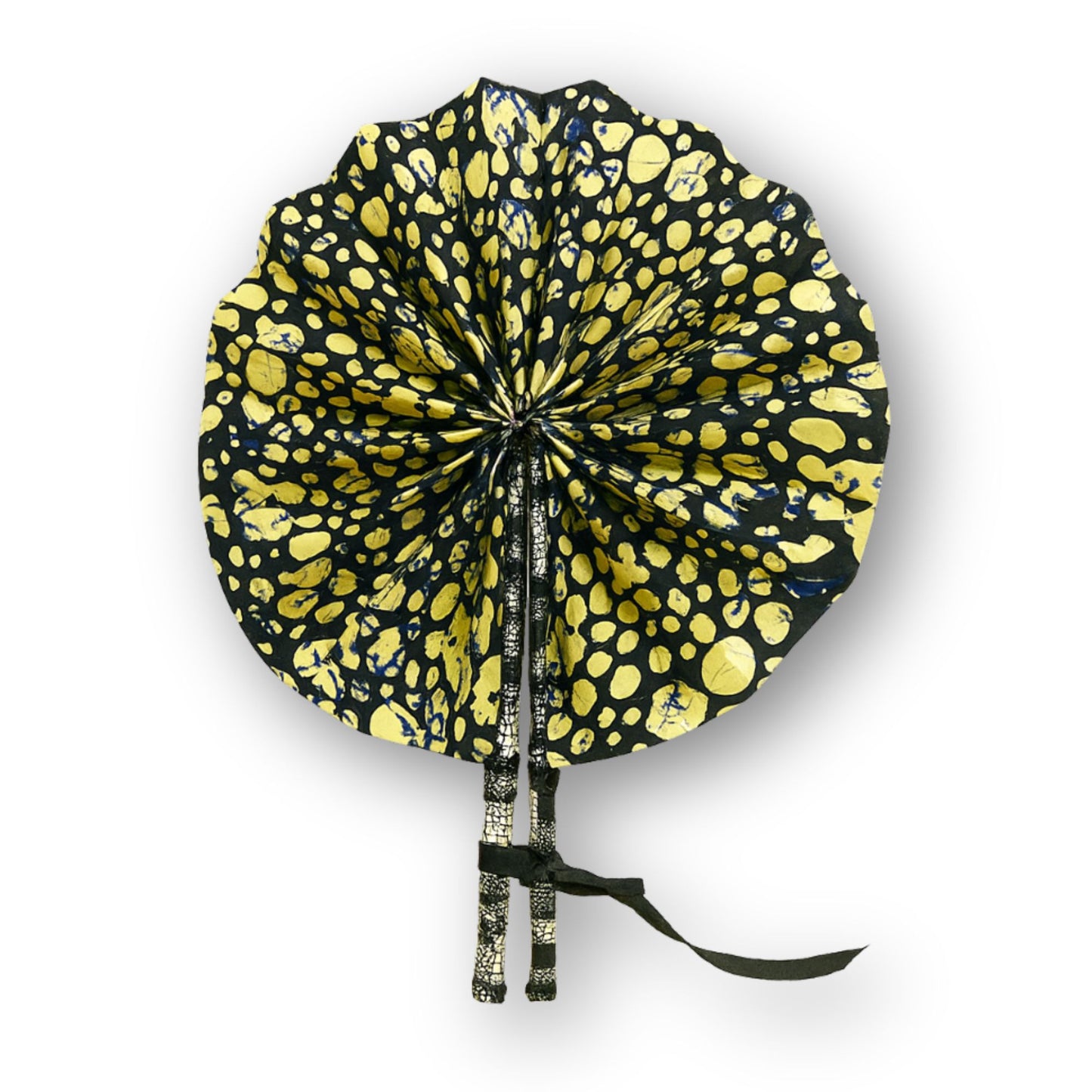 Ankara African Print Hand Fan, Handheld Summer Fashion Foldable Women Hand Fan