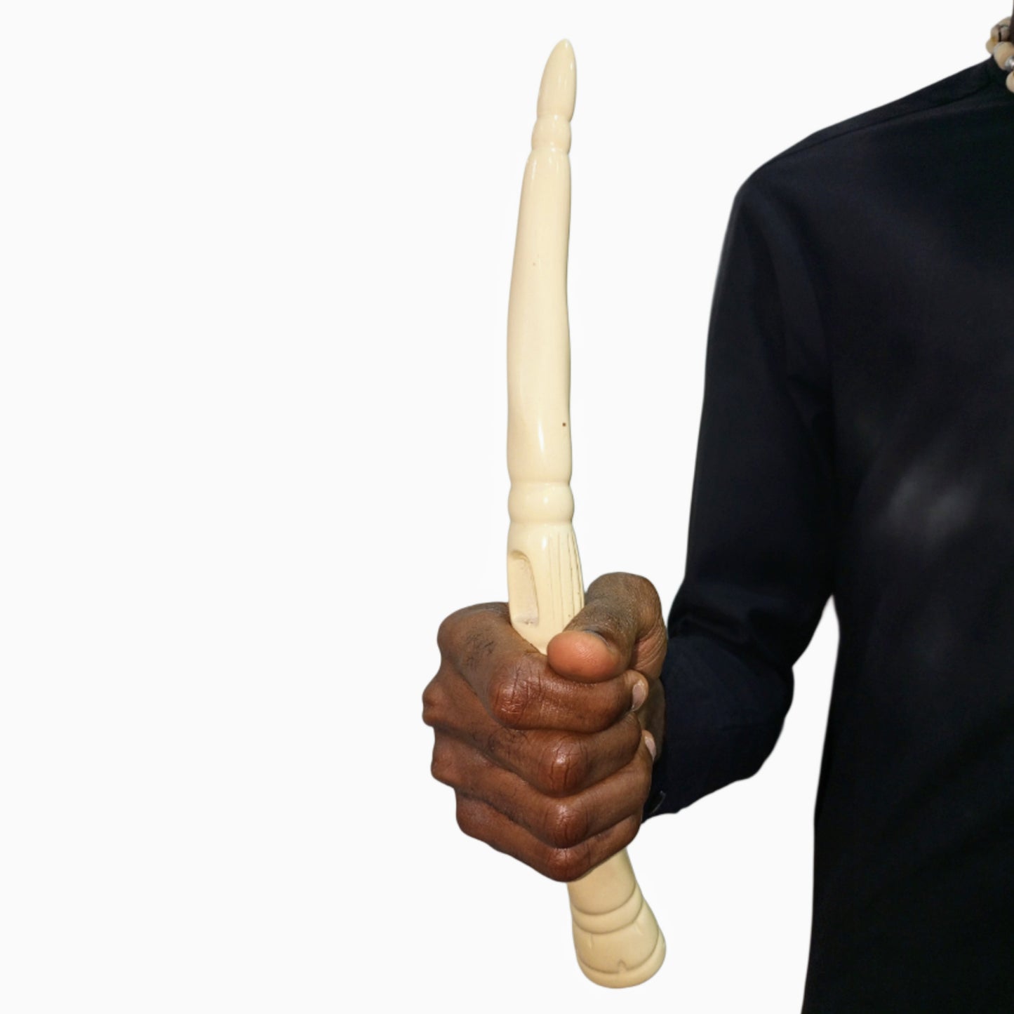 Elephant Tusk Replica, African Traditional Igbo Odu Hand Held Nze/Ozo Hand Staff