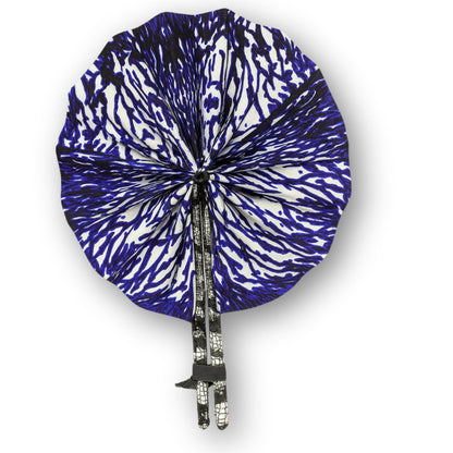 Ankara African Print Hand Fan, Handheld Summer Fashion Foldable Women Hand Fan