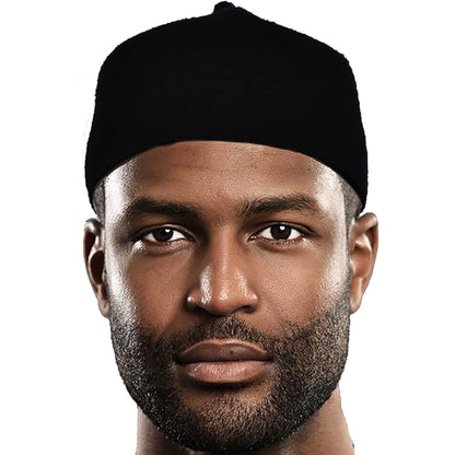 Black and White  Wool Original Igbo Caps For Men, Igbo Traditional Caps, Chieftaincy Cap