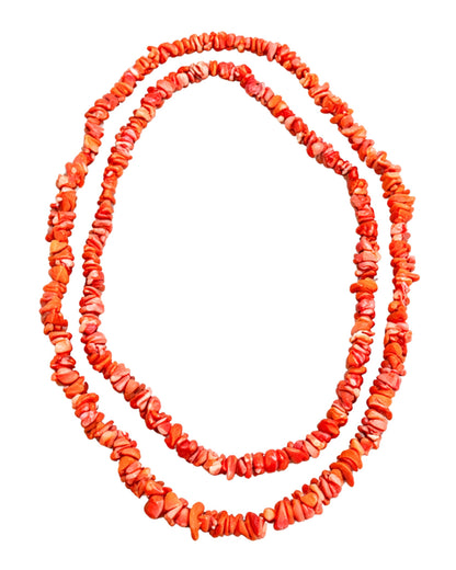Traditional Coral Beaded Bridal Necklace & Earrings, Nigeria Wedding Jewelry Set