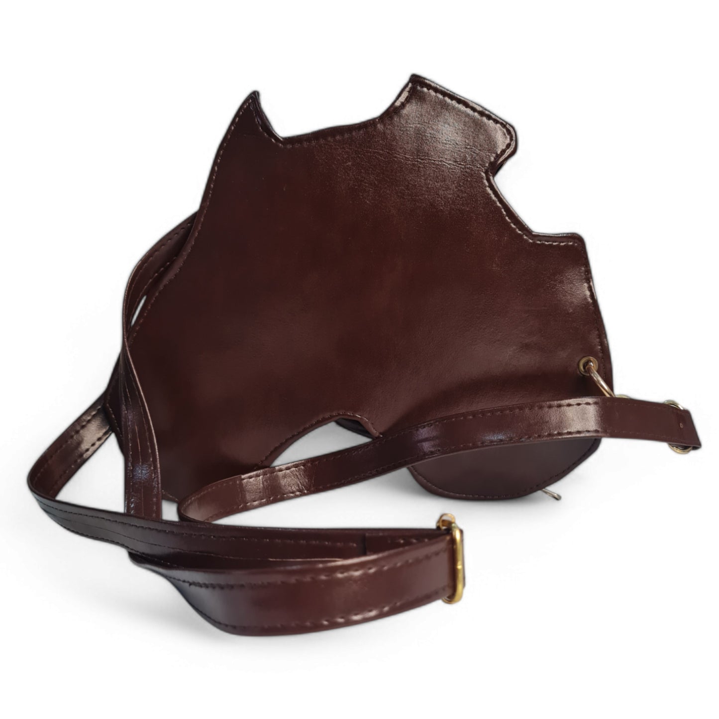 Handmade Africa-Shaped Leather Cross Bag With Zipper | Shoulder Bag with Kente Print, Unisex Bag