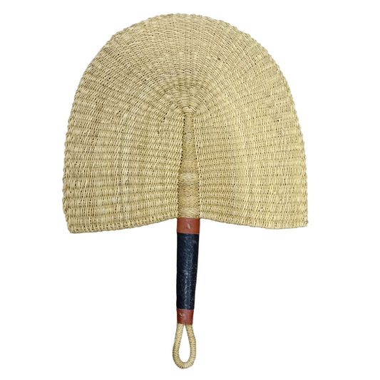 Burkina Faso Hand Fan | Natural Handmade Raffia Hand Fan | Wall Decor