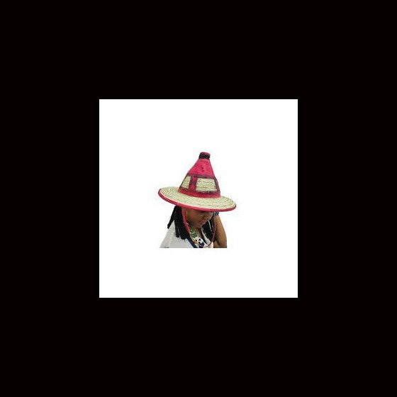 Fulani Straw Hat, Leather Conical Men Women-Sun Protection Hat