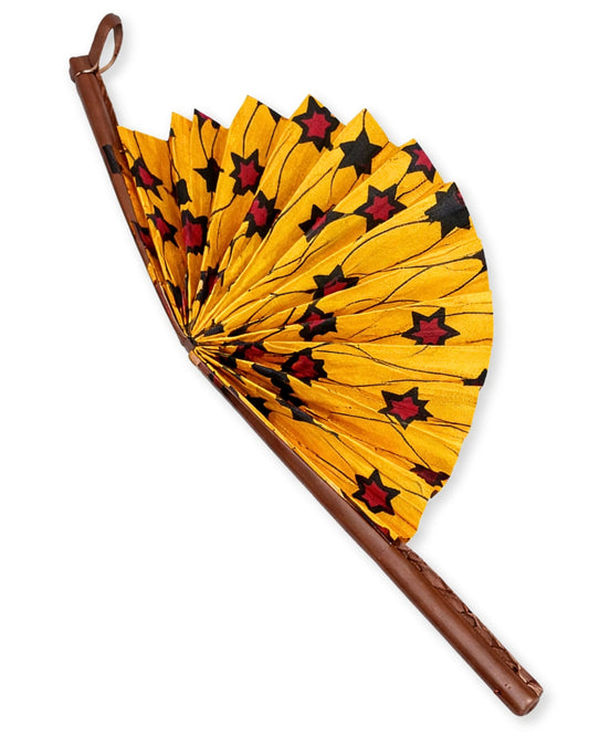 Ankara Hand Fan-Traditional African Print Folding Fan for Weddings, Parties Gift
