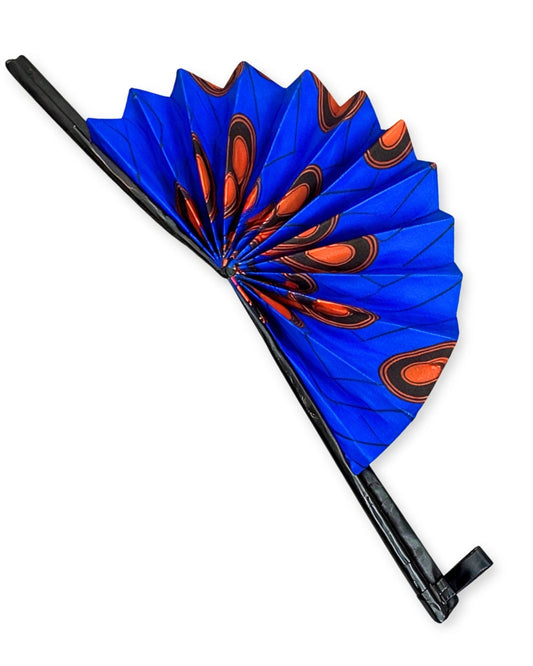 Ankara Hand Fan-Traditional African Print Folding Fan for Weddings, Parties Gift