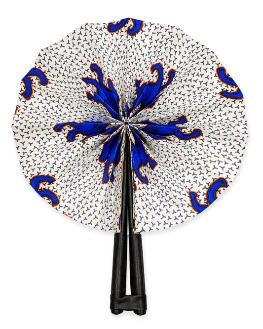Ankara Hand Fan-Traditional African Print Folding Fan for Weddings, Parties Gift