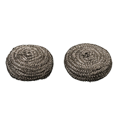 Heavy-Duty Stainless Steel Scrubbers – Pack of 2 Metal Scouring Pads | Iron Sponge