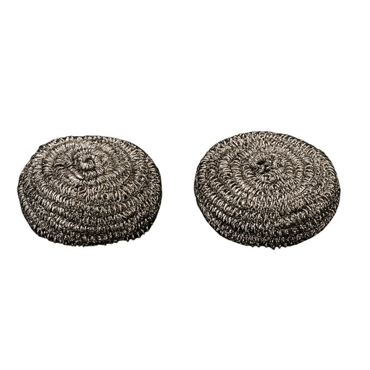 Heavy-Duty Stainless Steel Scrubbers – Pack of 2 Metal Scouring Pads | Iron Sponge