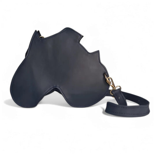 Leather Africa Map Shaped Crossbody Bag | Kente Print Shoulder Women Men Bag