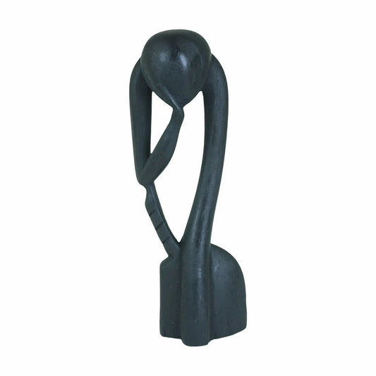 Senegalese Modern Thinker Statue, African Arts Wood Statue for Office Home Decor