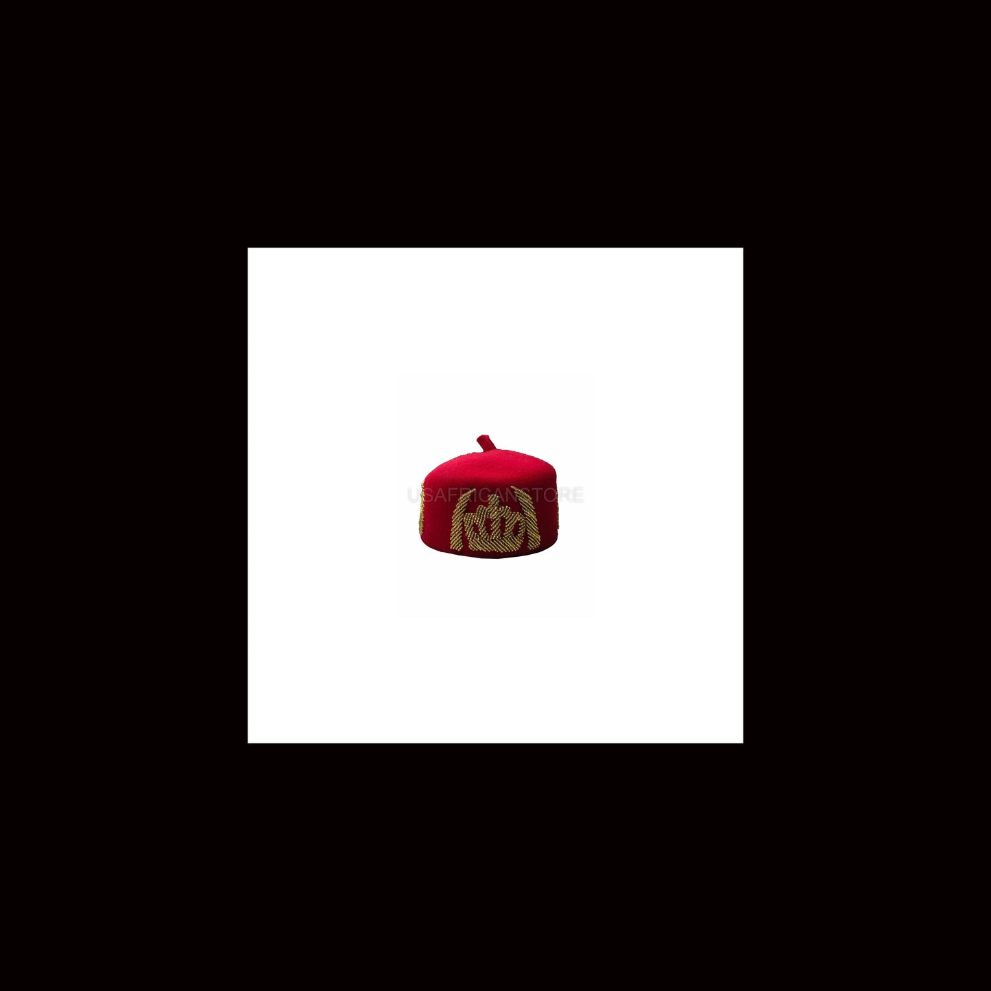 Red High Chief Igbo Cap For Men, Igbo Traditional Red Cap, High Chieftaincy
