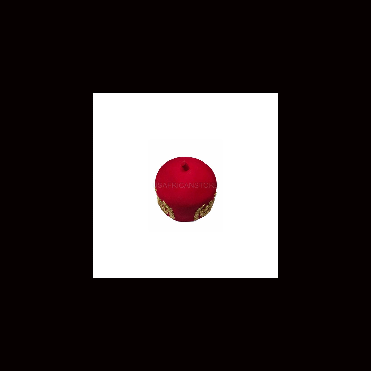 Red High Chief Igbo Cap For Men, Igbo Traditional Red Cap, High Chieftaincy