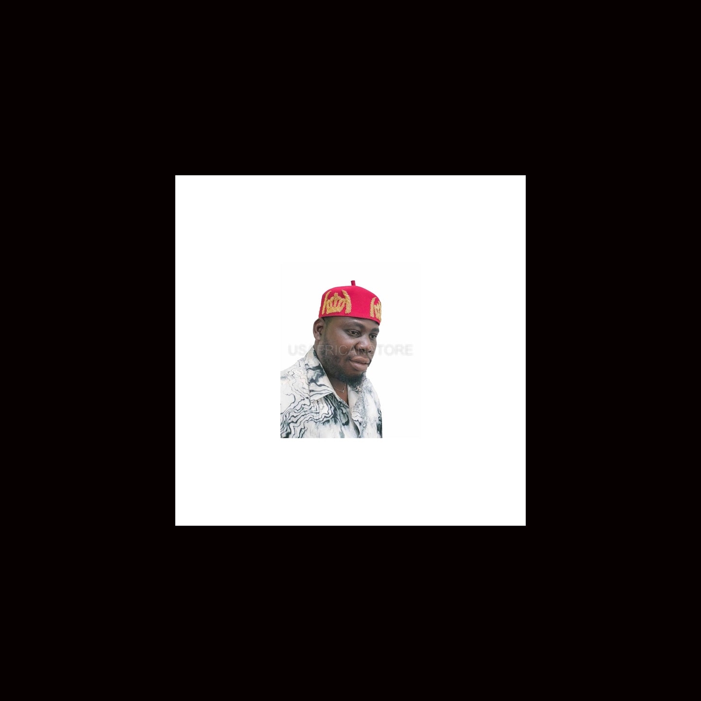 Red High Chief Igbo Cap For Men, Igbo Traditional Red Cap, High Chieftaincy