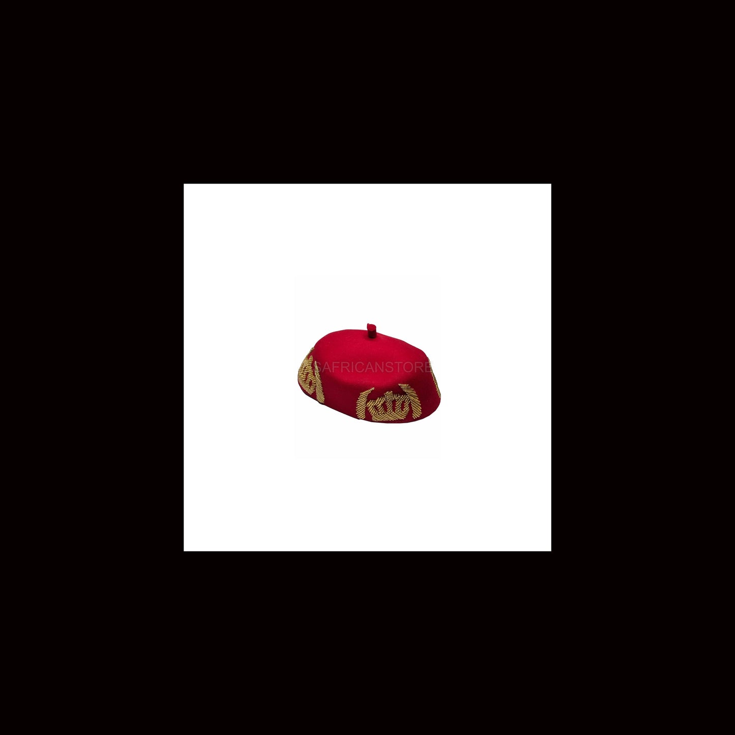 Red High Chief Igbo Cap For Men, Igbo Traditional Red Cap, High Chieftaincy
