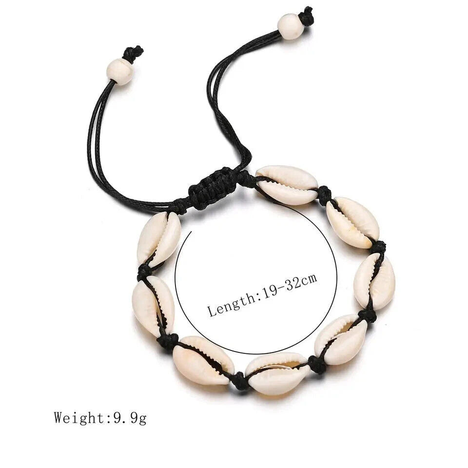 Cowrie Shell Bracelet | Beach Handmade, Adjustable, Cowrie Shell, Ankle Bracelet