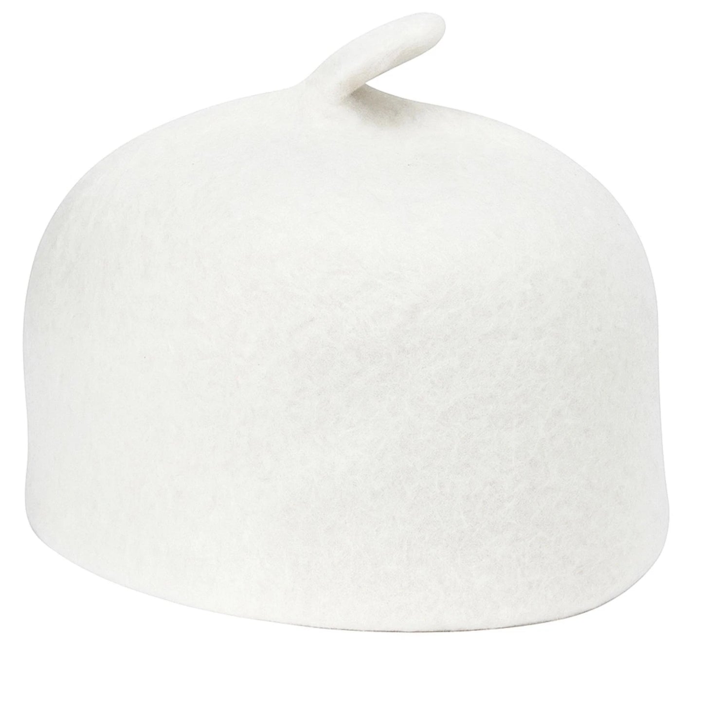 White Wool Felt Igbo Cap African Fez Kufi Hat, African Igbo Traditional Wool Cap