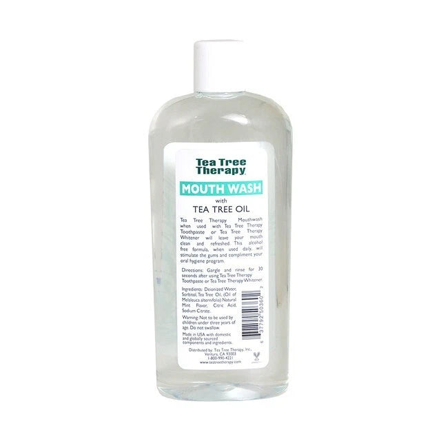 Natural Tea Tree Mouthwash, Oral Care For Gum Disease & Fresh breath - 12 oz