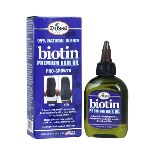 Difeel ~ Biotin Pro-Growth Premium Hair Oil, Hair Loss Treatment 75 ml.