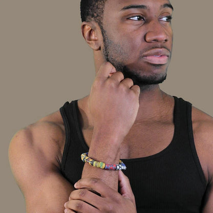Ghana Trade Beads Bracelet Women Men Stretch Handmade Bangle Charm Jewelry